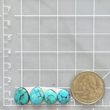 Small Sky Blue Mixed Kingman Turquoise, Set of 4 Dimensions