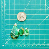 Large Sea Green Mixed Crescent Lake Variscite, Set of 3 Dimensions
