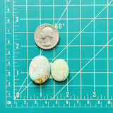 Large Mint Green Oval Carico Lake Turquoise, Set of 2 Dimensions