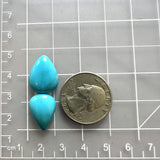 Medium Sky Blue Teardrop Kingman Turquoise, Set of 2 Dimensions