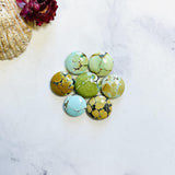 Small Mixed Round Mixed Turquoise, Set of 7 Background