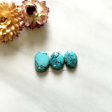 Small Sky Blue Mixed Kingman Turquoise, Set of 3 Background