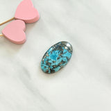 Large Sky Blue Oval Ithaca Peak Turquoise Background