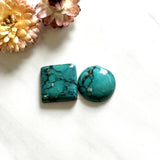 Large Ocean Blue Mixed Yungai Turquoise, Set of 2 Background