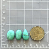 Medium Sky Blue Mixed Kingman Turquoise, Set of 3 Dimensions