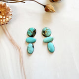 Small Sky Blue Mixed Pilot Mountain Turquoise, Set of 6 Background