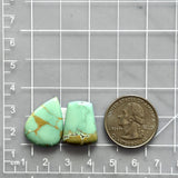 Large Faint Green Mixed Treasure Mountain Turquoise, Set of 2 Dimensions