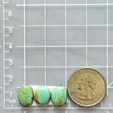 Small Mixed Mixed Royston Turquoise, Set of 3 Dimensions