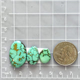 Large Mint Green Oval Treasure Mountain Turquoise, Set of 3 Dimensions