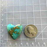 Large Ocean Blue Heart Ithaca Peak Turquoise Dimensions