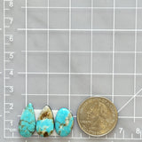 Medium Sky Blue Mixed Royston Turquoise, Set of 3 Dimensions
