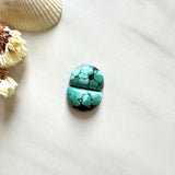Small Ocean Blue Half Moon Yungai Turquoise, Set of 2 Background