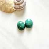 Small Sea Green Oval Crescent Lake Variscite, Set of 2 Background