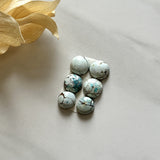Small Faint Blue Round Sand Hill Turquoise, Set of 6 Background