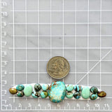 Small Sky Blue Mixed Mixed Turquoise, Set of 17 Dimensions