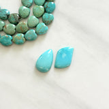 Medium Sky Blue Mixed Kingman Turquoise, Set of 2 Background