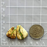 Medium Faint Green Teardrop Royston Turquoise, Set of 2 Dimensions