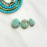 Small Sky Blue Freeform Number 8 Turquoise, Set of 3 Background