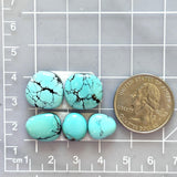 Small Sky Blue Mixed Yungai Turquoise, Set of 5 Dimensions