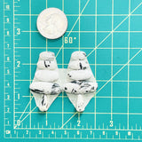 Small White Mixed White Buffalo Dolomite, Set of 10 Dimensions