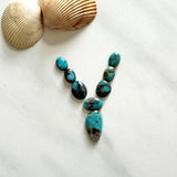 Small Ocean Blue Mixed Blue Moon Turquoise, Set of 8 Background