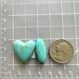 Large Sky Blue Mixed Ithaca Peak Turquoise, Set of 2 Dimensions