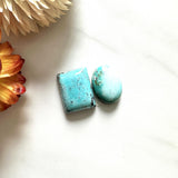 Small Sky Blue Mixed Yungai Turquoise, Set of 2 Background