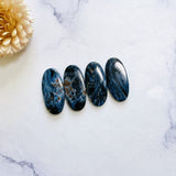 Large Deep Blue Oval Pietersite Quartz, Set of 4 Background