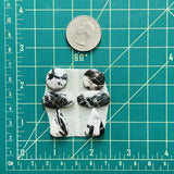 Small Black Mixed White Buffalo Dolomite, Set of 6 Dimensions