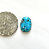 Small Sky Blue Oval Bisbee Turquoise Dimensions