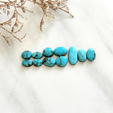 Small Sky Blue Mixed Sonora Turquoise, Set of 11 Background