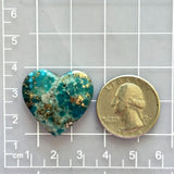 Large Sky Blue Heart Ithaca Peak Turquoise Dimensions