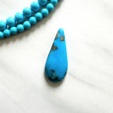 Large Sky Blue Teardrop Ithaca Peak Turquoise Background