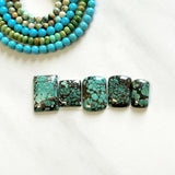 Medium Bamboo Green Mixed Bamboo Mountain Turquoise, Set of 5 Background