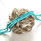 Faint Blue Sleeping Beauty Turquoise Round Beads