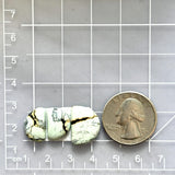 Small Faint Green Half Moon Crescent Lake Variscite, Set of 3 Dimensions