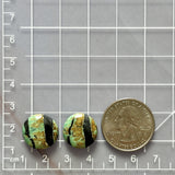 Medium Mint Green Round Crescent Lake Variscite, Set of 2 Dimensions