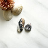 Medium Earth Brown Mixed Purple Lavender Variscite, Set of 2 Background