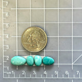 Small Sky Blue Mixed Kingman Turquoise, Set of 4 Dimensions
