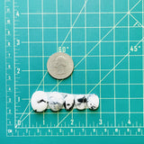 Small White Oval White Buffalo Dolomite, Set of 5 Dimensions