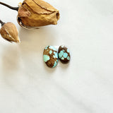 Small Faint Green Oval Number 8 Turquoise, Set of 2 Background