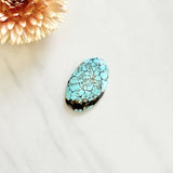 Large Sky Blue Oval Number 8 Turquoise Background