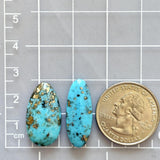 Large Sky Blue Mixed Ithaca Peak Turquoise, Set of 2 Dimensions