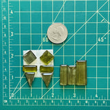 Medium Swamp Green Mixed Rosarita, Set of 9 Dimensions