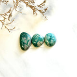 Small Deep Green Freeform Fox Turquoise, Set of 3 Background