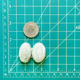 Large Sea Green Oval Lucid Variscite, Set of 2 Dimensions
