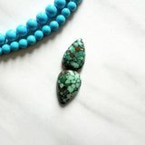 Small Bamboo Green Teardrop Bamboo Mountain Turquoise, Set of 2 Background