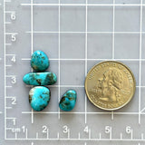 Small Sky Blue Mixed Ithaca Peak Turquoise, Set of 4 Dimensions
