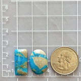Large Ocean Blue Mixed Ithaca Peak Turquoise, Set of 2 Dimensions