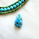 Large Sky Blue Teardrop Ithaca Peak Turquoise Background